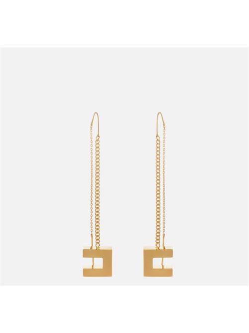 ORECCHINI PENDENTI CON LOGO ELISABETTA FRANCHI | OR16A56E2U95 Oro Giallo